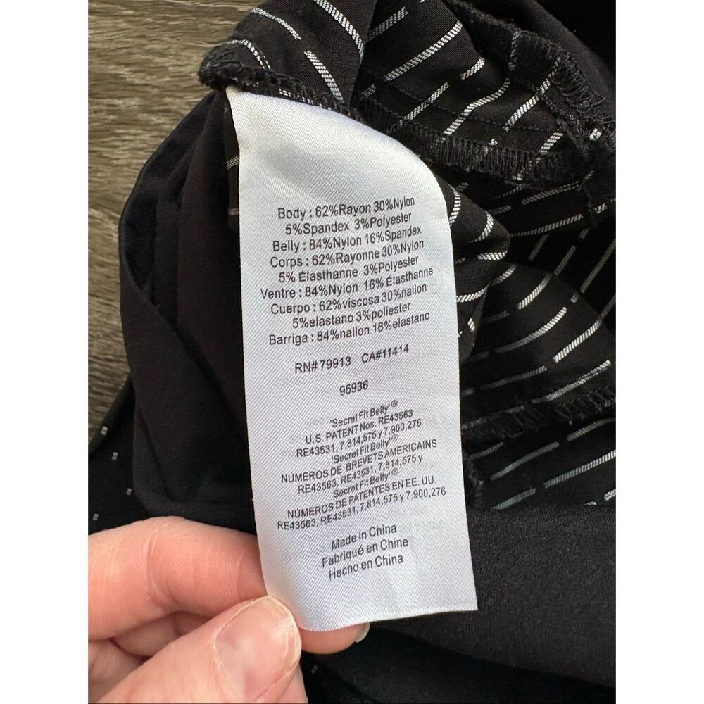 🐿️ Motherhood Maternity Black & White Polka Dot Skinny Pull On Pants Size Large - Picture 4 of 4